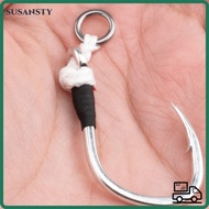 SUSANSTY Fishing Jigging Assist Hook, Jigging Hook Assist Hook Single Hook Replacement, Saltwater Ho