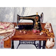 Sewing Machine Landscape DIY 11CT Embroidery Cross Stitch Kits Craft Needlework Set Cotton Thread Printed Canvas Home Sell