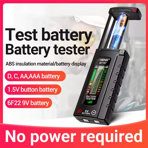 ANENG BT167 Battery Tester LCD Display C AA AAA D 9V 1.5V Universal Button Cell Detector Volt Test C