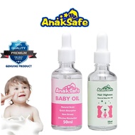 Anaksafe Squalane Baby Oil Natural Baby Hair Oil Combination Set