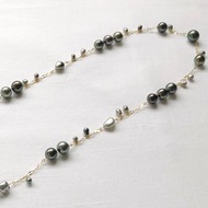 大溪地黑珍珠項鍊 K18金750 海水珍珠
