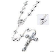 Silver Color Metal Rosary Cross Shape Catholic Shop TM99