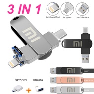 USB Flash Drive for iPhone External Photo Storage 3-in-1 Type-C Flash Drive Data Storage Portable Dr