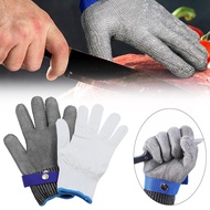 【Zaylily】Stainless Steel Glove Cut Resistant Wire Metal Mesh Butcher Safety Work Kitchen Glove for M