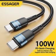 ESSAGER USB Type C To Type C Fast Charging Data Cable QC 4.0 5A 100W - ES-X18 [ IK F Store ]
