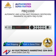 BEHRINGER FEEDBACK DESTROYER FBQ1000 Automatic and Ultra-Fast Feedback Destroyer/Parametric EQ with 