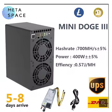 Wifi Support GoldShell MINI DOGE III Miner LTC and Doge Coin Miner Mini Doge 3 With PSU 700MH/S 400W