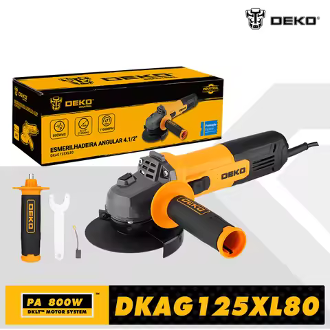 DEKO New Electric Angle Grinding Machine 115mm 800W 11000rpm Metal Wood Electric Tool Grinding Machi