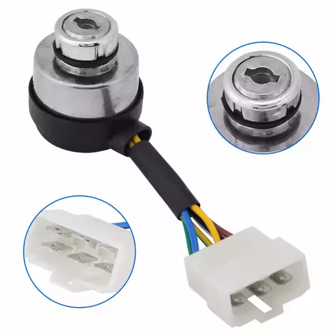* 4/6 Wire Way Gasoline Generator Ignition Start Key Lock Combination Switch For 2-3KW 168F and 5-8k