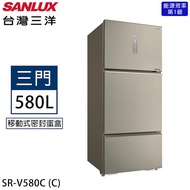 SANLUX台灣三洋 580公升一級能效變頻三門冰箱 SR-V580C (C)雅緻金