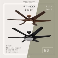 [INSTALLATION] - FANCO SPACE 60 Inch DC Motor Ceiling Fan with 36watts 3 tone LED Light and Remote Control