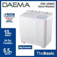 DAEMA Semi Auto Washing Machine 10KG Washer Mesin Basuh (DW-100KG , DW100KG , DW-100 , DW100)
