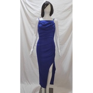 Spesial Produk Pilihan 1218 Dress Olla: Gaun Pesta Simple Wanita Berlipat- Warna Kuning, Biru, Marun