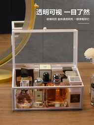 Perfume Storage Box Internet Celebrity Ins Glass Dustproof Cover Cosmetic Finishing Desktop Sample Transparent Display