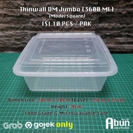 D☛Ff Thinwall Dm Jumbo 3600 Ml Square Isi 10Pcs Y➸T1