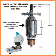 Rotor cắt sắt Makita 2414NB 2414B 7 Răng bi đuôi 9mm 220V - Tặng chổi than