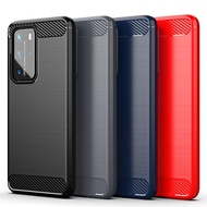 Business Brushed Shockproof Soft Protective Case For Huawei P60 P50 P40 P40Pro P40PRO+ P30 P20 Bumper Cover