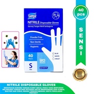 Blue nitrile Gloves nitrile nitrile Rubber Gloves Medical Gloves 1 Box Of 40pcs