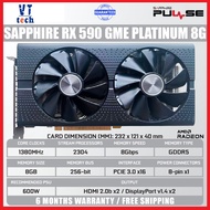 Used Sapphire RX 580 590 RX580 2048sp 8G 8GB D5 DUAL FAN AMD  Graphic Graphics Card grafik cards sto