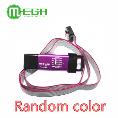 1pcs USB ISP USBasp USBisp Programmer for 51 AVR download support Win 7 Random color