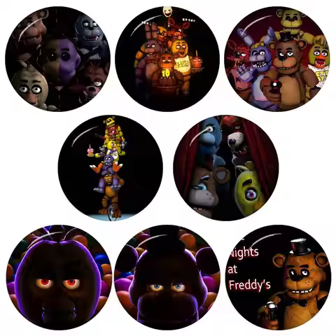 Fnaf Anime Five-nights-At-Freddys Cute Series Pins Funny Badge Interesting Cartoon Animals Brooches 
