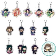 Pharmacy Girl Whispering Cat Lace Anime Acrylic Keychain Pendant