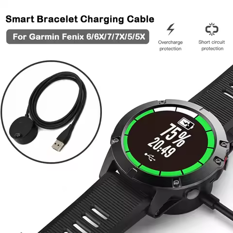1M USB Charging Cable Data Cord Charger For Garmin Fenix 7 7X Pro 6 6X Pro 5 5X Plus Epix Pro Gen 2 
