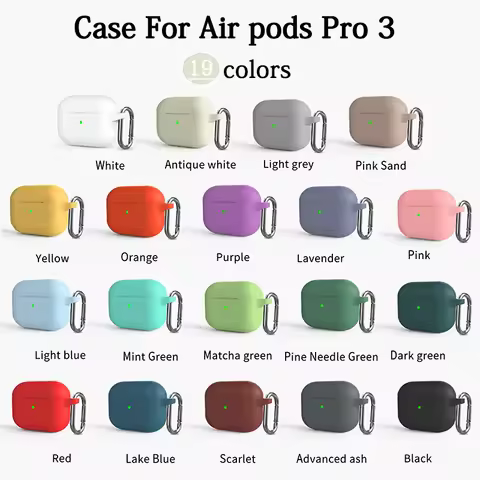 Case for AirPods Pro 3 Silicone Protective Case Bluetooth Wireless Earphone Cover for Air Pods Pro 3