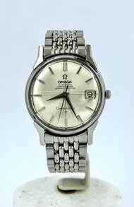 亞米加天文台(168.005型號) 原裝十字線銀面、曲耳日曆鋼錶天文台底蓋(35 mm)、561自動機芯、原裝鋼帶 OMEGA Constellation Date  (168.005) Origin