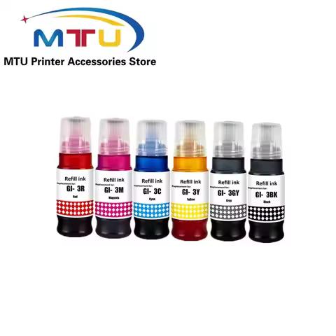 6PCS GI-13 GI-83 Refill Dye Ink for Canon PIXMA G610 G510 G620 G540 G640 G550 G650 G670 G570 Printer