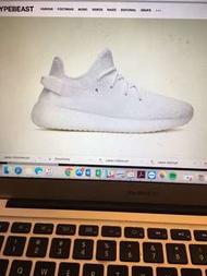 YEEZY boost 350 v2 Triple White 9/21/18 release size USA 10 Asia 26
