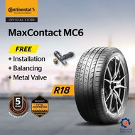 Continental MaxContact MC6 R18 235/55 235/50 225/50 245/45 225/45 215/45 (with installation)