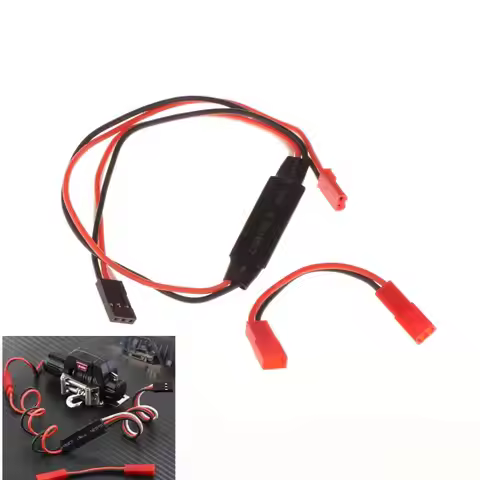 - RC Car Winch CH3 3 Ways Control Line Panel Remote Controller Receiver Cable 3CH For 1/10 RC Crawle