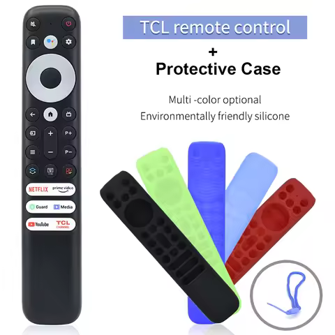 New Original RC902V FMR1 Voice Remote Control w/ Silicone Case For TCL Smart TV 50P725G 55C728 C835 