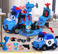 Bộ đồ chơi Gogo Bus xe biến hình thông minh xe cứu hỏa GoGo Fire / Xe cảnh sát GoGo Justin bằng nhựa