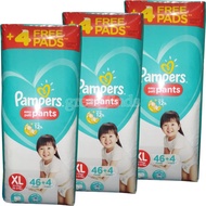 Set of 3 Special Edition Pampers Baby Dry Pants XL 46+4 pads FREE! (150 Pieces)