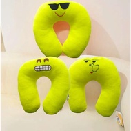 Neck Pillow Emoticon Design Soft Comfotable Fiber Filled Travel Pillow