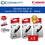 Canon Genuine Black Ink Cartridge PGBK770 XL x3 PGBK770 XL SET OF 3 PGBK770 XL PGBK 770 Black Ink Ca