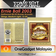 Ernie Ball 2003 Earthwood Medium Light 80/20 Bronze Acoustic Guitar String (12-54)