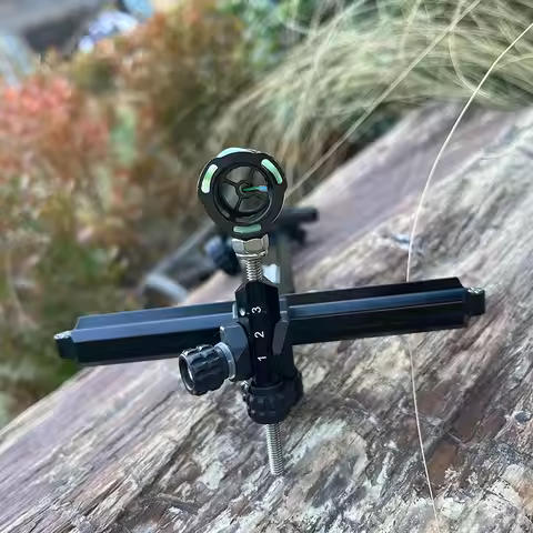 Archery Recurve Bow Sight Head 0.019 Optical Fiber Pin Aiming Head for Recurve Bow Sight Shooting Hu