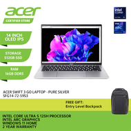 Acer Swift 3 Go SFG14-72-59S3 Laptop - Pure Silver (14 inch OLED IPS | U5-125H | 16GB | 512GB | Intel Arc | W11)