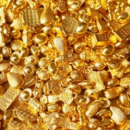 Mini Gold Ornaments Shiny Realistic Alloy Ingot, Bar, Bricks, Abacus, Turtle, Bun, Melon Seed, Ruyi
