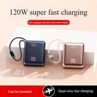 120W Powerbank 50000mah Original Powerbank Fast charging powerbank mini with 2 cable Digital Display