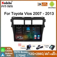 7870S 2.7GHZ / 7862 2.0GHZ Toyota Vios 2007-2012 Android 2-din Car player Carplay Android Auto 2K 20