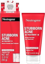 Neutrogena Stubborn Acne AM Face Treatment with 2.5% Micronized Benzoyl Peroxide Acne Medication, Oi
