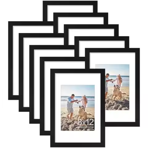 8x12 Picture Frame Display Pictures 6x8 with Mat or 8x12 without Mat Wall and Tabletop Display Photo