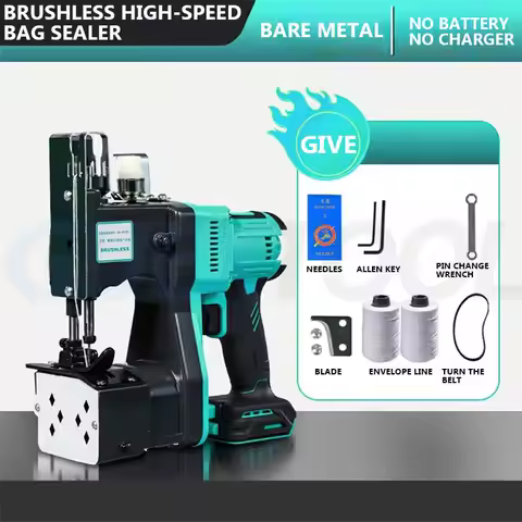 Electric Bag Sewing Machine,Lithium Battery Handheld Industrial Packaging Sewing Machine,For Hessian
