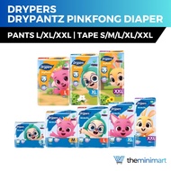 Drypers Pinkfong Diaper S M L XL XXL x 1 Pack - Drypantz Pants / Wee Wee Dry Tape