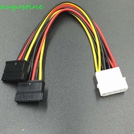 AUGUSTINE SATA Power Cable High Quality 20CM 1 To 2 PSU Extension Cable Male to Female 4 Pin Molex IDE to 2 Serial ATA Hard Driver Power Cable