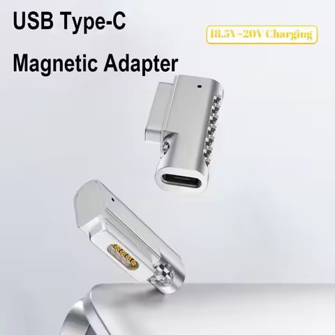LED Indicator T-Tip Laptop Connector Magnetic Plug Converter Type C to Magsafe 2 USB C Adapter For M